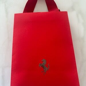 Ferrari Red Gift Bag with Genuine Iconic Logo